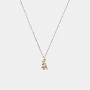 Coach 14 K Rexy Pendant Ketting Dames Goud | BE_CH39320