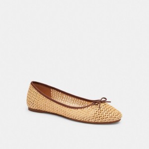 Coach Abigail Flat Natural Loafers Dames Beige | BE_CH88825