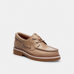 Coach Benson Boat Shoe Taupe Bootschoenen Heren Grijs Bruin | BE_CH60878