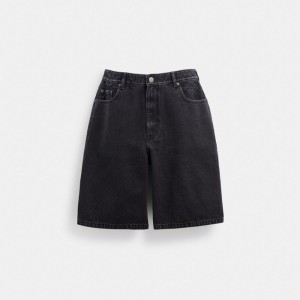 Coach Black Denim In Organic Cotton Denim Korte Broek Heren Zwart | BE_CH83175