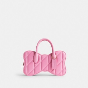 Coach Bow With Quilting B4 Crossbodytassen Dames Roze | BE_CH28830