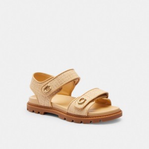 Coach Brynn Natural Sandalen Dames Beige | BE_CH99320