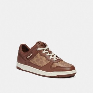 Coach C201 In Signature Sneakers Heren Bruin | BE_CH32674