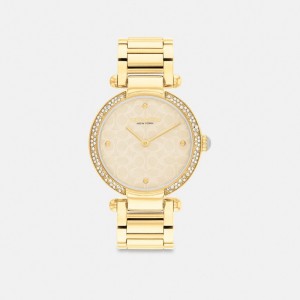 Coach Cary 34 Mm Horloge Dames Goud | BE_CH72198