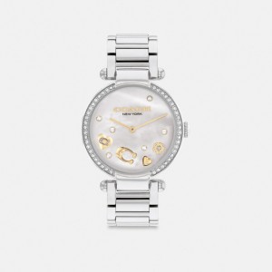 Coach Cary 34 Mm Stainless Steel Horloge Dames Grijs | BE_CH79411