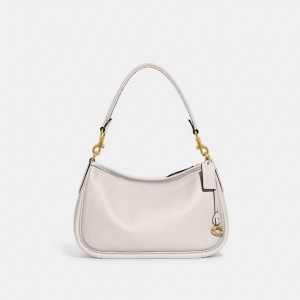Coach Cary Pebble Leather Crossbodytassen Dames Wit | BE_CH25420
