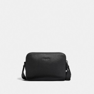 Coach Charter 24 Pebble Leather Crossbodytassen Heren Zwart | BE_CH78709