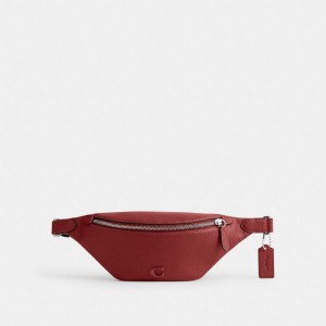 Coach Charter Belt 7 Polished Pebble Leather Heuptas Heren Rood | BE_CH67296