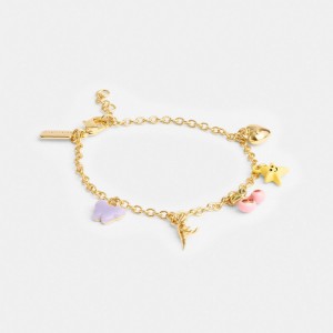 Coach Cherry And Heart Charm Armbanden Dames Goud | BE_CH76555