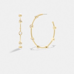 Coach Classic Pearl Large Hoop Oorbellen Dames Goud | BE_CH79461