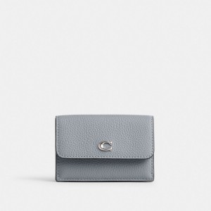 Coach Essential Mini Trifold Kleine Portefeuille Dames Grijs Blauw | BE_CH43444