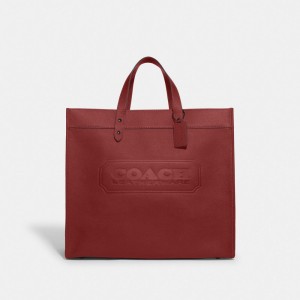 Coach Field 40 With Badge Tote Dames Rood | BE_CH96813