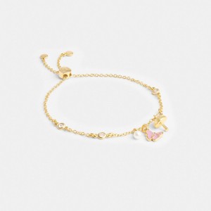 Coach Garden Charms Slider Armbanden Dames Goud | BE_CH92903
