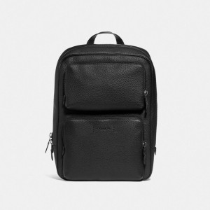 Coach Gotham Pebbled Leather Rugzakken Heren Zwart | BE_CH16156