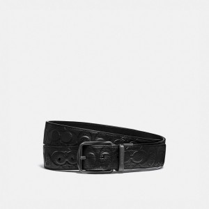 Coach Harness Buckle Cut To Size Reversible Belt 38 Mm Riemen Heren Zwart | BE_CH47018