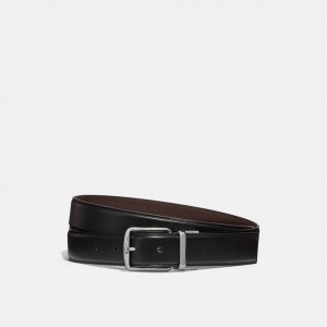 Coach Harness Buckle Cut To Size Reversible Belt 32 Mm Riemen Heren Zwart Bruin | BE_CH64830