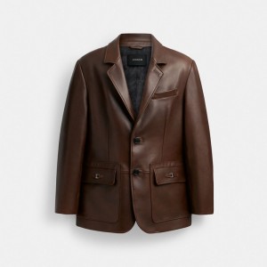 Coach Heritage C Leather Jassen Heren Bruin | BE_CH84698