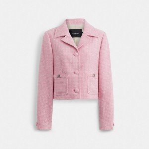 Coach Heritage C Tweed Jassen Dames Roze | BE_CH92065