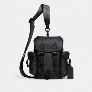 Coach Hitch 13 In Signature Canvas Signature Rugzakken Heren Grijs | BE_CH33522