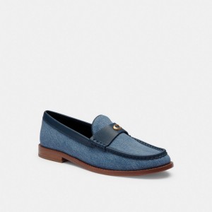 Coach Jolene Indigo Denim Loafers Dames Indigo Blauw | BE_CH20459