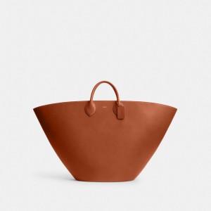 Coach Large Basket Brass Tote Dames Bruin | BE_CH74888