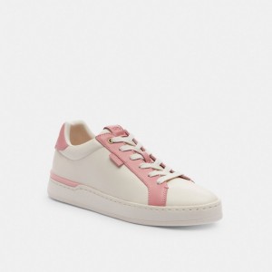 Coach Lowline Low Top Bubblegum Sneakers Dames Wit Roze | BE_CH79593