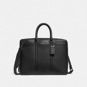 Coach Metropolitan Slim Copper Aktentas Heren Zwart | BE_CH52514