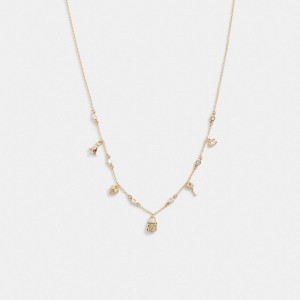 Coach Mini Iconic Charm Ketting Dames Goud | BE_CH67267
