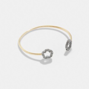 Coach Pavé Tea Open Cuff Armbanden Dames Goud | BE_CH39738