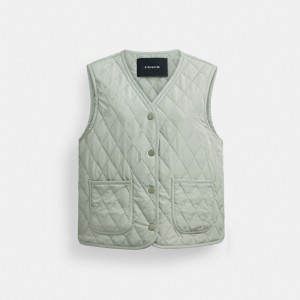 Coach Quilted Jassen Dames Groen | BE_CH28199