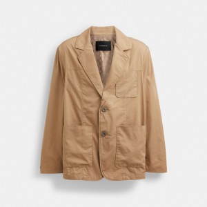 Coach Regenerative Cotton Casual Lightweight Jassen Heren Khaki | BE_CH23821