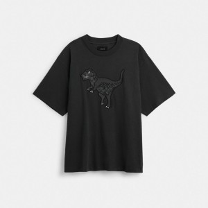 Coach Rexy T-shirts Dames Zwart | BE_CH98041
