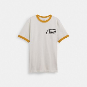 Coach Ringer T-shirts Heren Wit | BE_CH86200