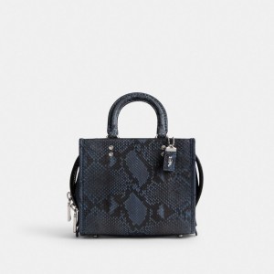 Coach Rogue 20 In Python Handtas Dames Donkerblauw | BE_CH29375