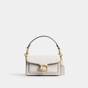 Coach Tabby 12 Polished Pebble Leather Crossbodytassen Dames Wit | BE_CH66304