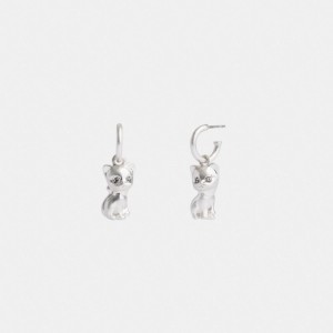 Coach The Lil Nas X Drop Cat Huggie Oorbellen Dames Zilver | BE_CH31087