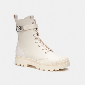 Coach Tucker With Signature Canvas Chalk Laarzen Heren Wit | BE_CH56828