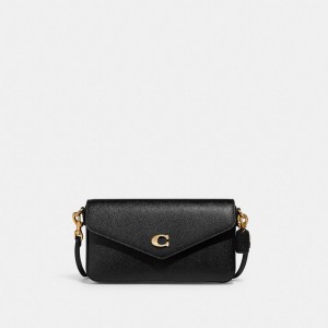Coach Wyn Crossgrain Leather Crossbodytassen Dames Zwart | BE_CH87375