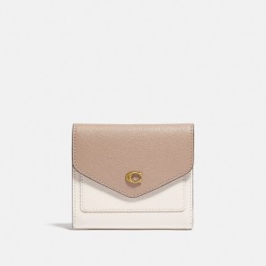 Coach Wyn In Colorblock Crossgrain Leather Kleine Portefeuille Dames Wit | BE_CH90511